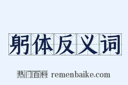 躬体反义词是什么意思的图片